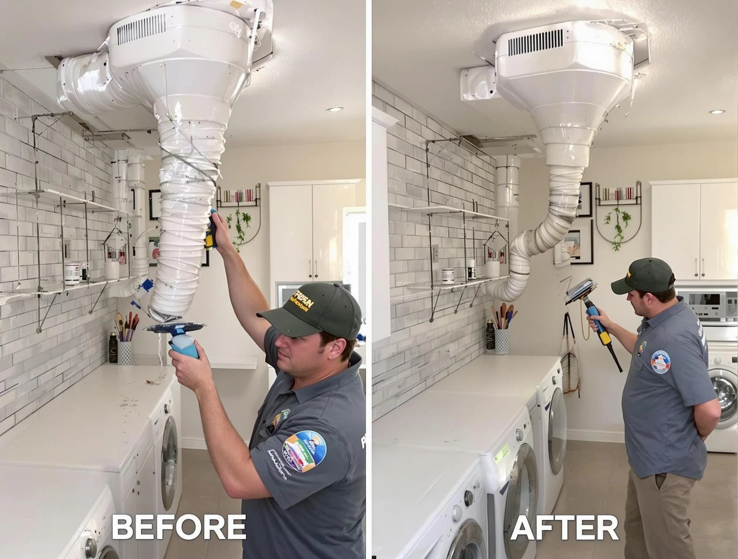 Professional dryer exhaust vent cleaning by Lafayette Dryer Vent Cleaning in Lafayette